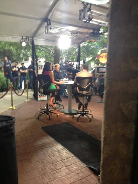 ESPN's First Take set in San Antonio on June 12th (Photo by Kyle Fuller)